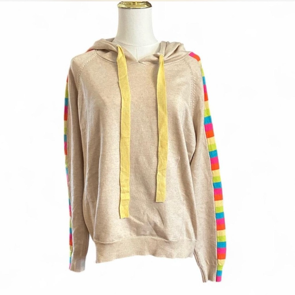 FATE striped oatmeal sweater in SMALL